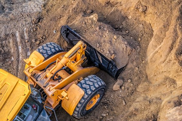 Bulldozer Land Grading