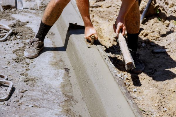 Cement Border Installation