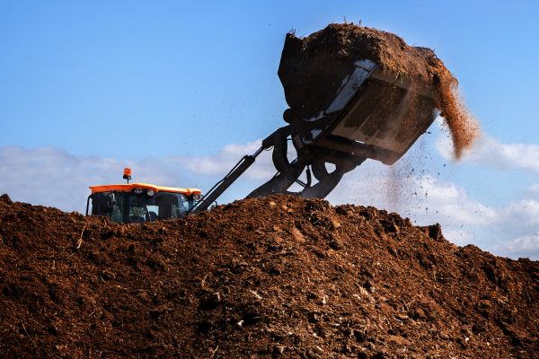Bulldozer Land Grading