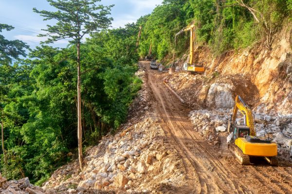 Bulldozer Land Grading