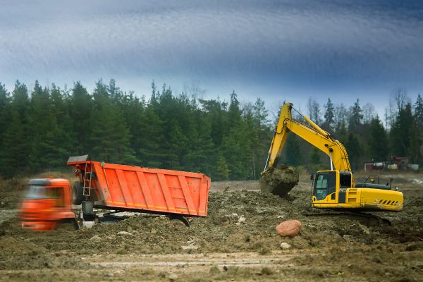 Bulldozer Land Grading