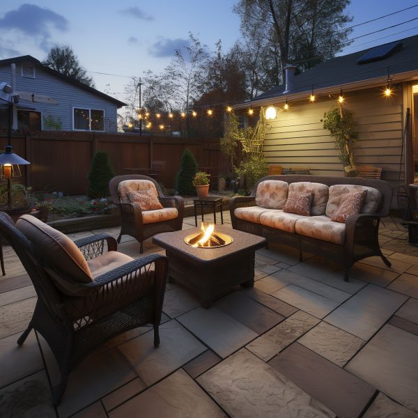 Backyard Lights Installation